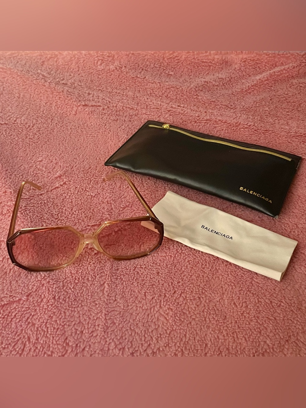Vintage women’s brown octagon Balenciaga sunglasses